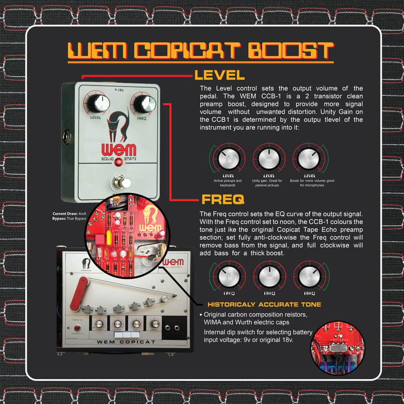 WEM CCB-1 | Custom Copicat Preamp+Boost - Original 60s Copicat