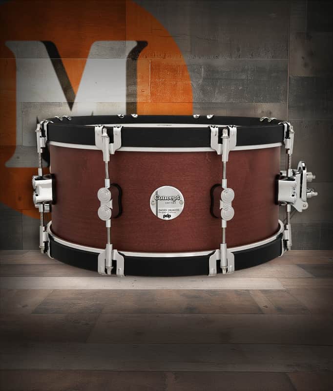 PDP Concept Classic 6.5x14 Walnut Stain Snare with Natural Stain Wood Hoops (PDCC6514SSWN) image 1