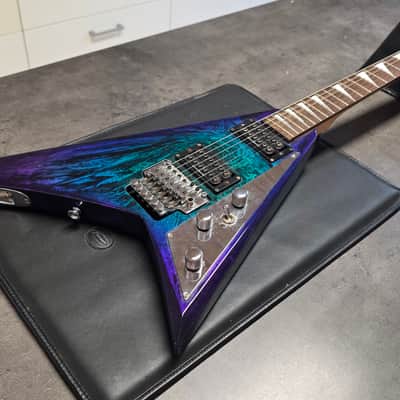 Jackson RR3 Randy Rhoads Pro EERIE DESS SWIRL MIJ Japan Offset Flying V with USA Custom Shop SKB Flight Case image 1