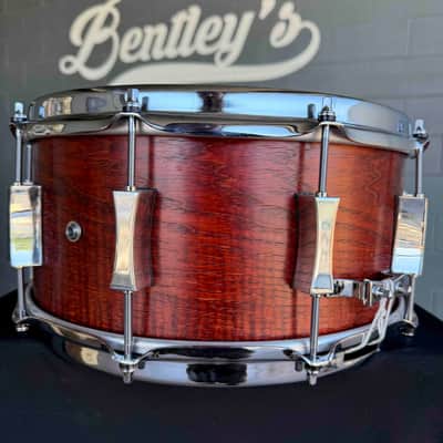 ~WOW!~ Pork Pie USA Custom 6.5x14 Quilted Hickory Snare Drum (Rm 4) image 4