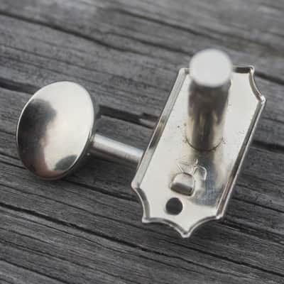 2018 Kluson Deluxe Double Line Tuner Metal Oval Button Treble Side image 2
