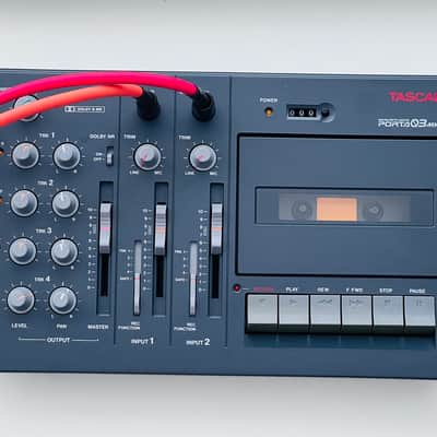 Serviced TASCAM Porta 03 mkII Ministudio 4-Track Cassette Recorder 1990s - With New Power Supply & Vintage Tape image 2