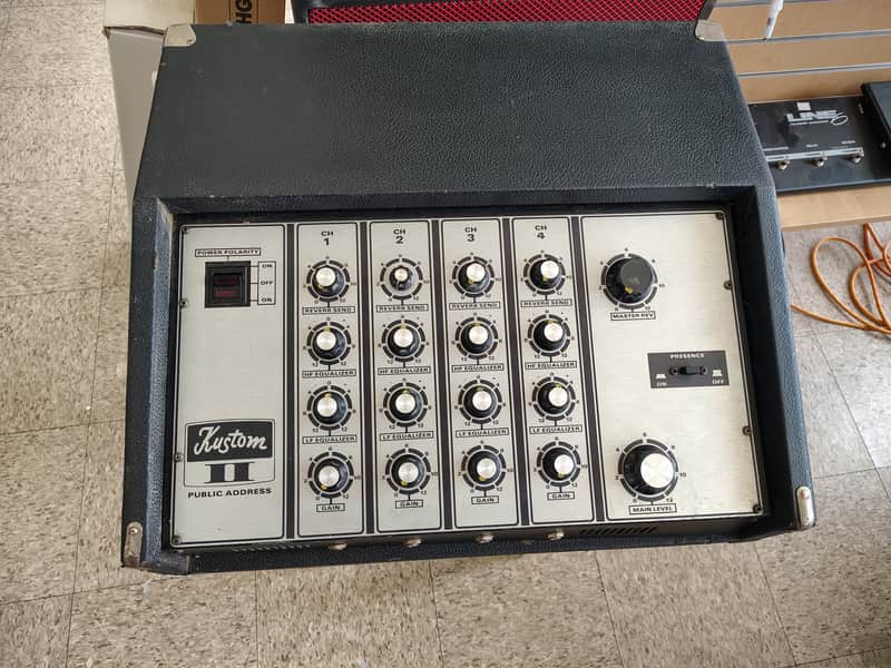 Kustom 11-PA 4 Channel Mixer 1960's-1970's - Black image 1