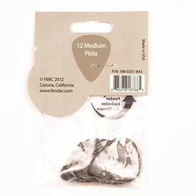 Genuine Fender® 351 Premium Picks, 12 pack, Black Moto Medium 198-0351-843 image 3