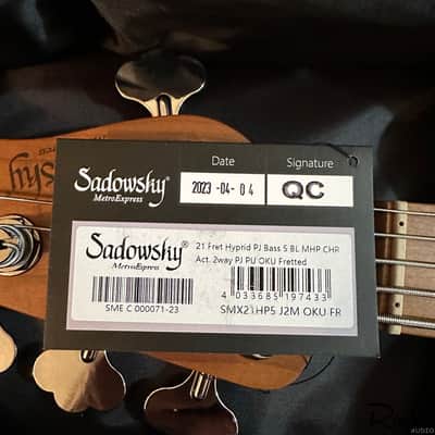 Sadowsky 2023 SMX MetroExpress Hybrid PJ 5-String Blue Electric Bass Guitar image 14