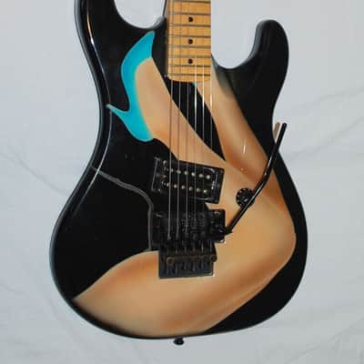Kramer Baretta 1980's Black with Legs Graphic Kline Style image 1