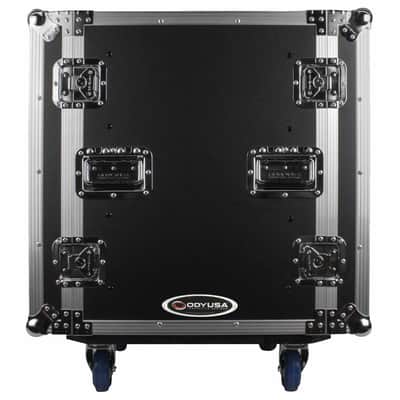 Odyssey FZS12W 12U Shock Mount Rack Flight Case with Wheels image 3