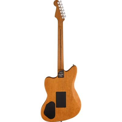 Fender American Acoustasonic Jazzmaster All-Mahogany EB Natural - Acoustic Guitar image 2