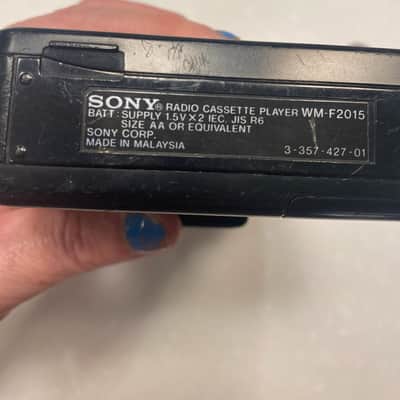 Sony Walkman Cassette Tape Player AM/FM WM-F2015 *EXCELLENT* 1990s - Black image 2