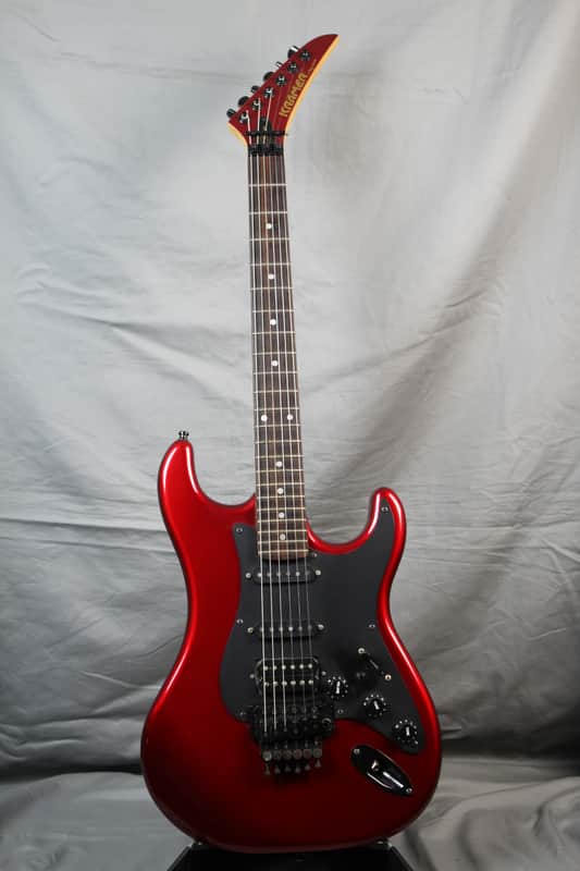 1986 Red Kramer American Pacer Deluxe Guitar Floyd Rose w/OHSC Matching Headstok image 1