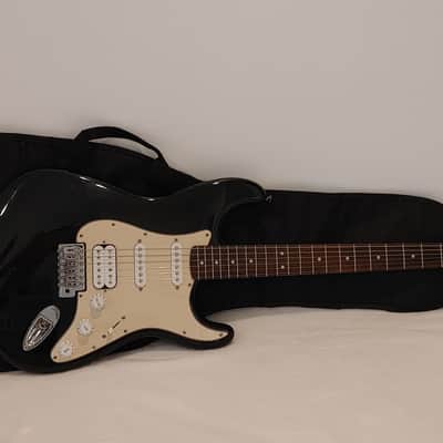 Starcaster by Fender Strat 2009 with Fender Gig Bag - SSH - Black with Matching Headstock image 1