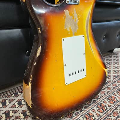 Fender Custom Shop 59 Stratocaster Heavy Relic RW Chocolate 3 Color Sumburst image 8
