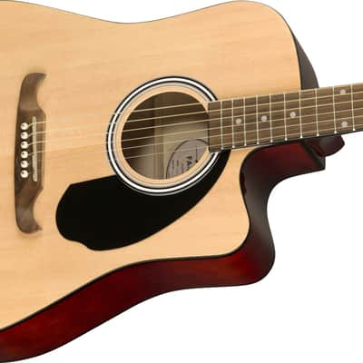 Fender FA-125CE Dreadnought Acoustic-Electric Guitar, Walnut Fingerboard, Natural w/ Fender Play Prepaid Card image 5