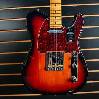 Fender American Professional II Telecaster MN 3 tone Sunburst 7lb 9.8oz US210062416 image 2