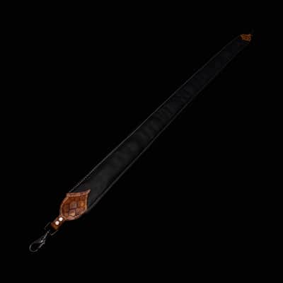 Carlino Tan scale leather tiger eye bag strap 2026 - Tan image 10