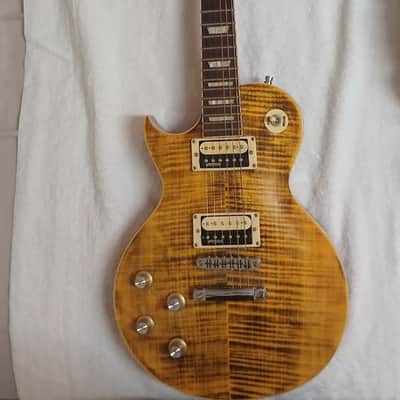 Vintage LV100-AFD Reissued Paradise Single Cut Left-Handed 2010s - Flamed Amber image 1