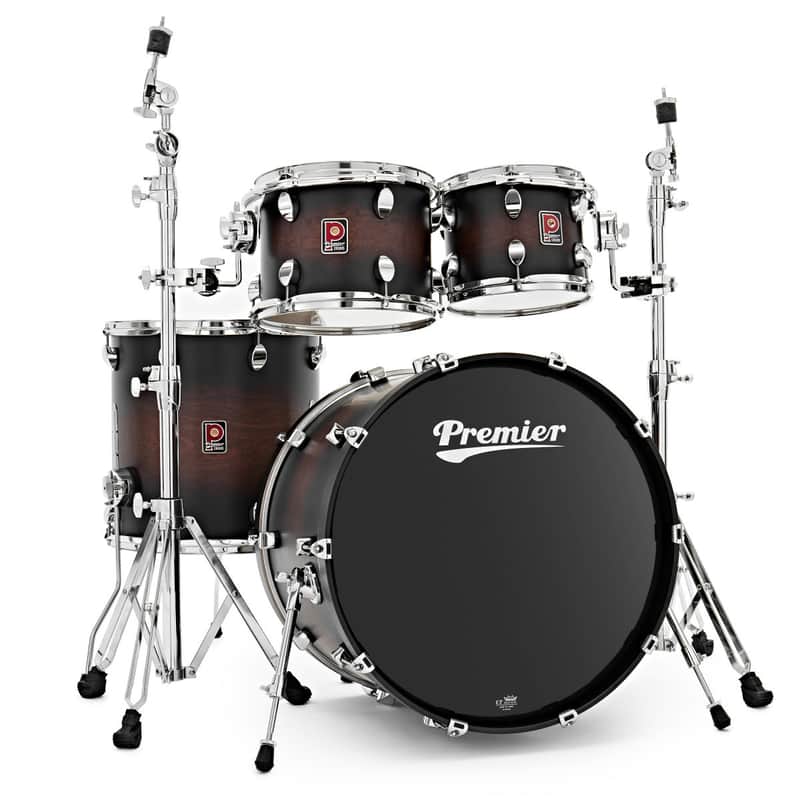 Premier Elite Series 22" Four-Piece Drum Shell Pack Birch Maple Walnut Satin Burst PEX22-4SPDWS image 1