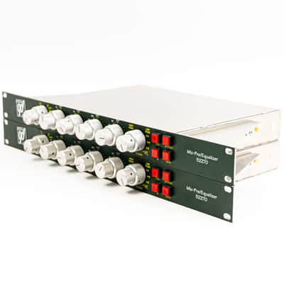 Two Daking 52270 Mic/Line EQ Preamps *Consecutive Serials* w/ Quad-Output Power Supply - Pristine Studio Clarity image 6