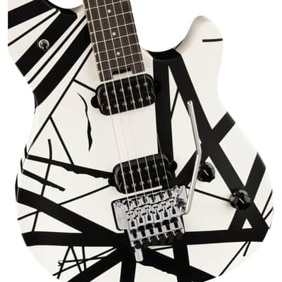 EVH Wolfgang Special Striped Series Guitar w/ Ebony Fingerboard and Gig Bag - Black and White image 1