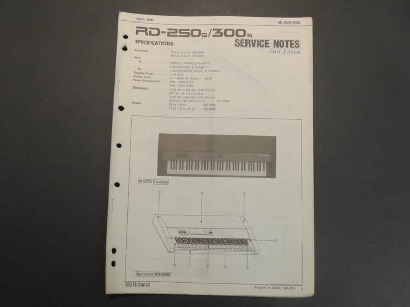 Roland RD-250S / 300S Service Notes [Three Wave Music] image 1