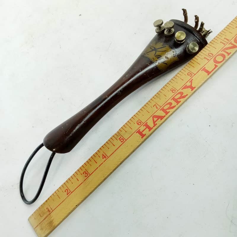 Kay Cello Tailpiece with Tuners Vintage Wood image 1