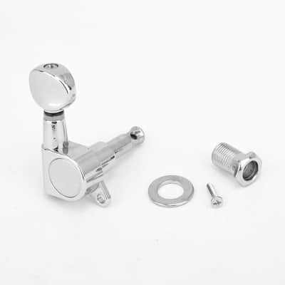 6 in Line Guitar Sealed Tuners Tuning Keys Pegs Machine Heads Set Chrome image 3