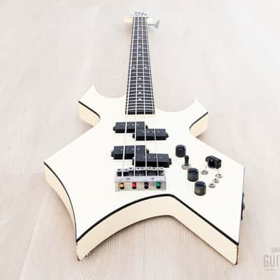 1985 B.C. Rich Warlock Bass NJ Series White Nikki Sixx w/ Active Preamp, Japan image 11