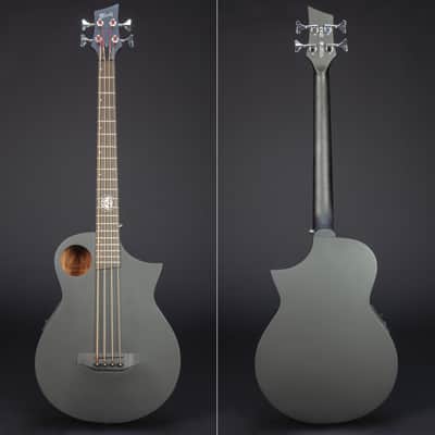 Lindo Neptune Short Scale (30") V2 Electro Acoustic Bass Guitar and Padded Gigbag Matte Black | Luminlays | Unique Bracing for Incredible Tone | Mother-of-Pearl 12th Fret Planet Inlay image 2