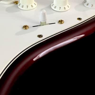 LEFTY! Custom Vintage Relic NOS Red Metallic ST72 Reverse Gold Hardware Gibson Conversion 24.75” Scale HSC image 5