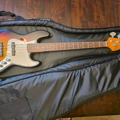 SX Vintage Series SJB-62 Short Scale Jazz Bass - 3-tone Sunburst image 1