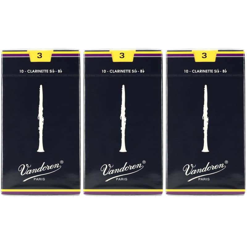 Vandoren CR103 Traditional Bb Clarinet Reed - 3.0 (30-pack) image 1