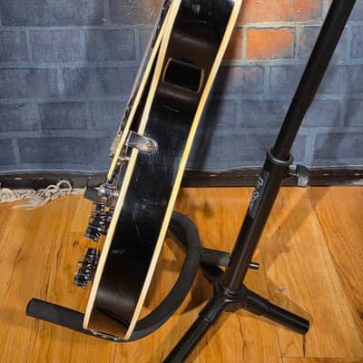 Vintage 1970s Encore LP Copy Electric Guitar Black image 13