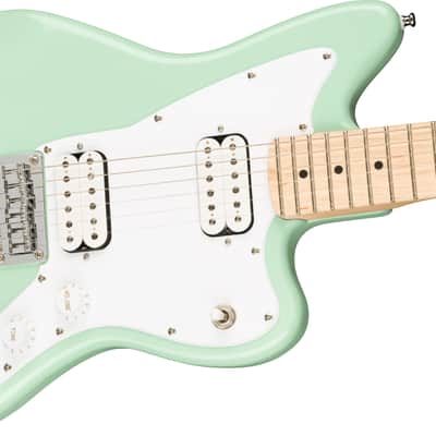 Squier Mini Jazzmaster HH Electric Guitar, Maple Neck, Surf Green Finish image 4