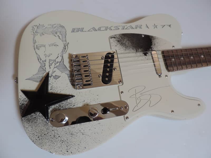 DDCC USA CUSTOMS DAVID BOWIE TELECASTER BLACKSTAR HAND ENGRAVED TRIBUTE TELE GUITAR image 1