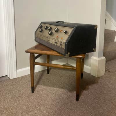 Airline Valco Montgomery ward 62 9056 1968 - Black - dual 6L6 guitar head image 2