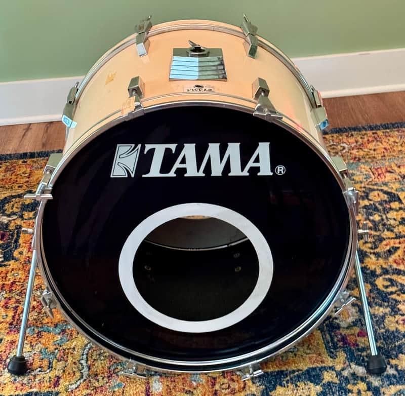Tama Rockstar 16 x 22" Bass Drum White 80's 90's Made in Taiwan Vintage image 1