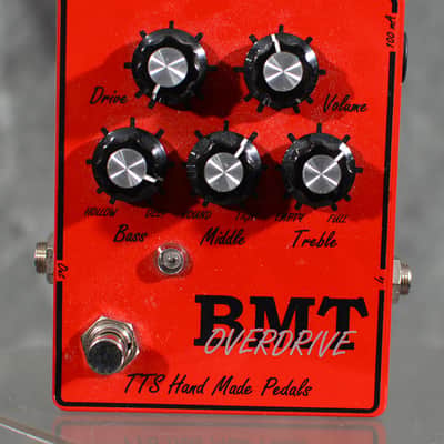 TTS Hand Made Pedals BMT Overdrive Pedal Red RARE w FAST Shipping image 1