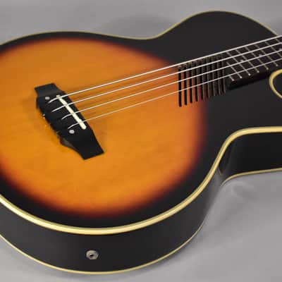Washburn AB-20 Acoustic-Electric Hollowbody Bass Sunburst w/HSC image 9