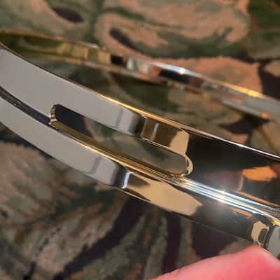 Fly By Night? Brass Die Cast Hoop 14” - 8 Lug - Resonant Side (Bottom) - Brass - Drumhead included image 13