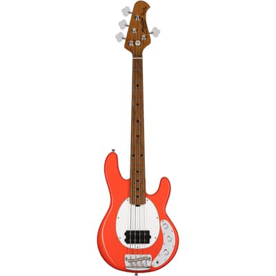 Sterling By Music Man StingRay RAYSS4 Short-scale Bass Guitar - Fiesta Red image 2