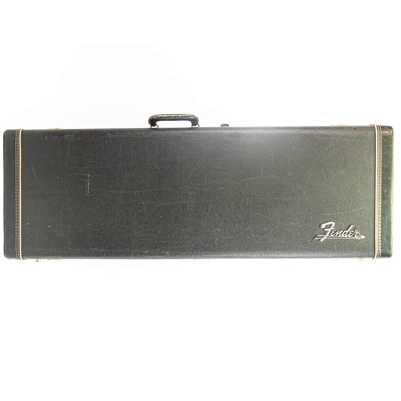 Vintage Fender G&G Guitar Case Late 60s Early 70s Black Tolex Orange Interior image 1