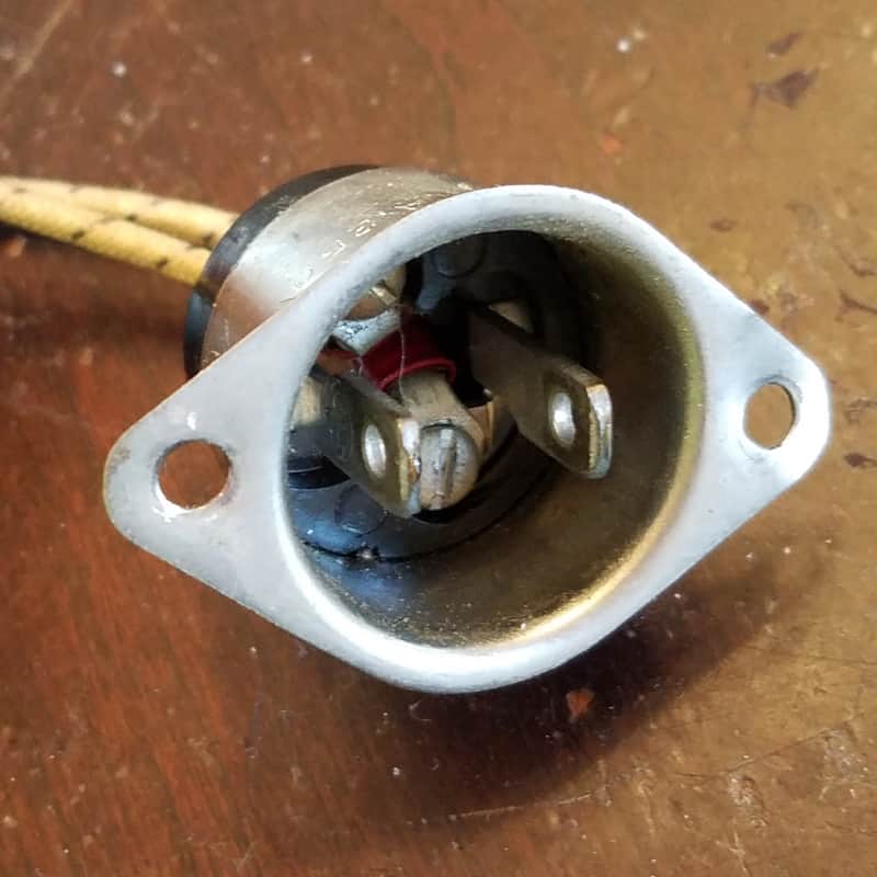 Bell & Howell Vintage GE power supply socket plug for electric cord cable recessed 1950s image 1