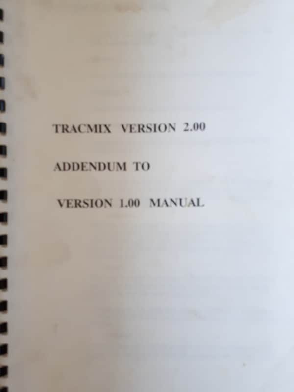 Soundtracs Addendum to Soundtracs Tracmix Manual