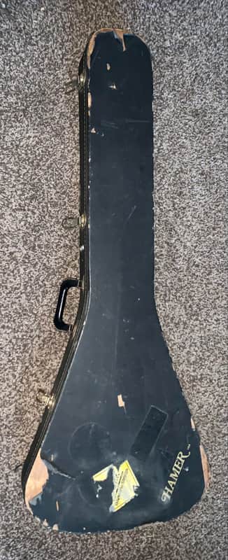 Vintage 1980’s Hamer USA  Guitar hardshell case  for Flying V vector image 1