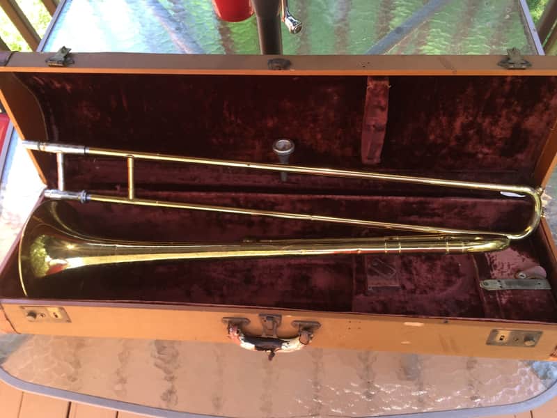Vintage E.K. Blessing Super Artist Trombone + Original Case mouthpiece need work image 1