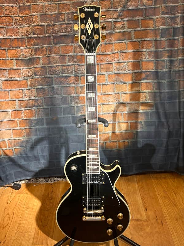 Hohner HG-430 LP Style With Seymour Duncan Pick Ups - Black + Gold image 1