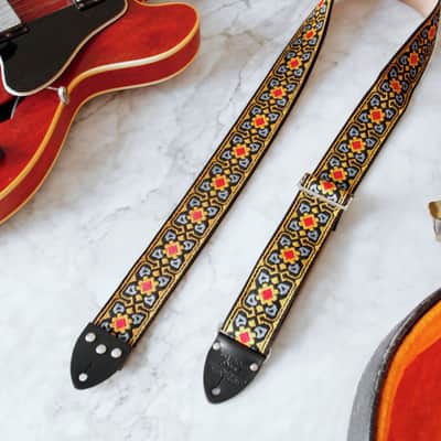 Tom’s Vintage Straps Mustard Quattuor Guitar/Bass Hippie Strap 2026 image 2