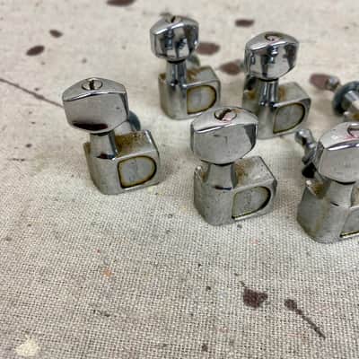 Vintage Fender 6 In-Line Guitar Tuners-Tuning Keys Chrome Circa 1970's 1980's image 3