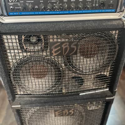 EBS HD350 Bass Amp Head With NEO 115 & NEO 210 Evolution Neoline Pro Speakers mid 2000s ish - Rack Mounted & Carpeted image 6