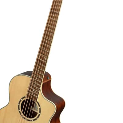 Ortega D7CE-5 Deep Series 7 Spruce Top Mahogany Neck Medium Scale 5-String Acoustic-Electric Bass Guitar image 7